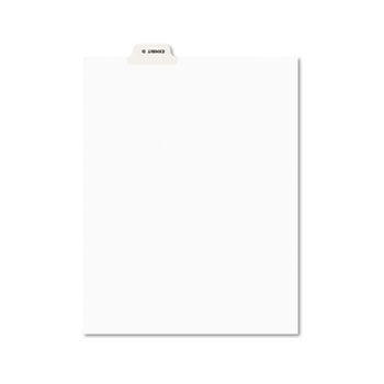 Avery-Style Preprinted Legal Bottom Tab Divider, Exhibit D, Letter, White, 25/PK