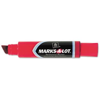 Permanent Marker, Jumbo Chisel Tip, Red