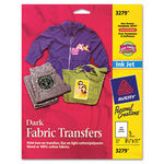 Dark Fabric Transfers for Inkjet Printers, 8-1/2 x 11, White, 5/Pack