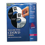 Laser CD/DVD Labels, Matte White, 50/Pack