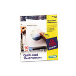 Quick Top & Side Loading Sheet Protectors, Letter, Non-Glare, 50/Box