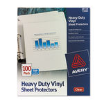 Top-Load Vinyl Sheet Protectors, Heavy Gauge, Letter, Clear, 100/Box