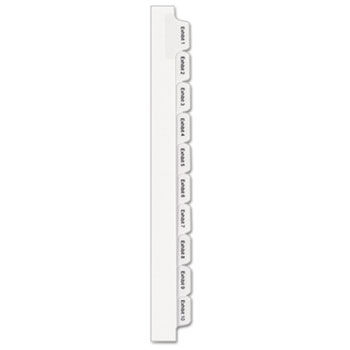 Allstate-Style Legal Side Tab Dividers, 25-Tab, 1-25, Letter, White, 25/Set