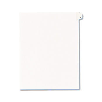 Allstate-Style Legal Side Tab Divider, Title: A, Letter, White, 25/Pack