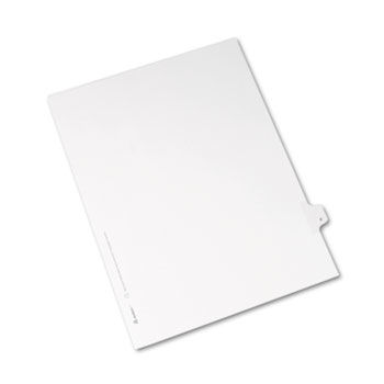 Allstate-Style Legal Side Tab Divider, Title: F, Letter, White, 25/Pack