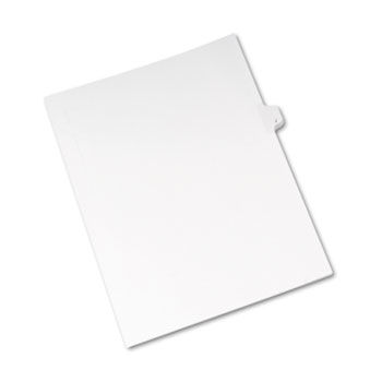 Allstate-Style Legal Side Tab Divider, Title: J, Letter, White, 25/Pack