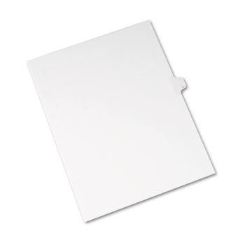 Allstate-Style Legal Side Tab Divider, Title: L, Letter, White, 25/Pack