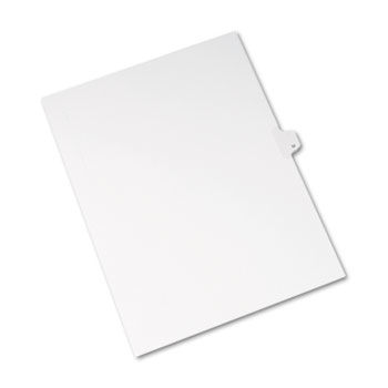 Allstate-Style Legal Side Tab Divider, Title: M, Letter, White, 25/Pack