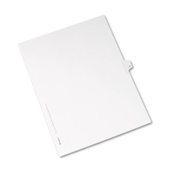 Allstate-Style Legal Side Tab Divider, Title: N, Letter, White, 25/Pack