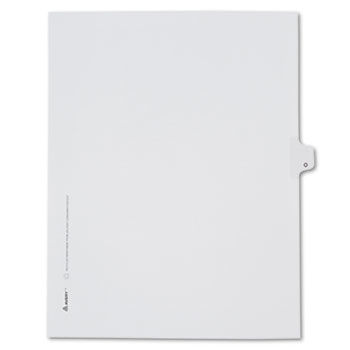 Allstate-Style Legal Side Tab Divider, Title: O, Letter, White, 25/Pack