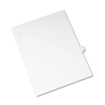 Allstate-Style Legal Side Tab Divider, Title: Q, Letter, White, 25/Pack