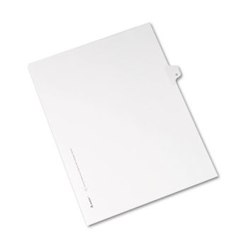 Allstate-Style Legal Side Tab Divider, Title: R, Letter, White, 25/Pack