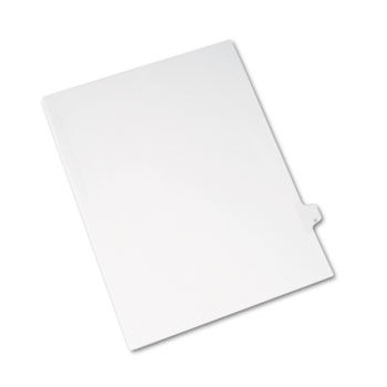 Allstate-Style Legal Side Tab Divider, Title: U, Letter, White, 25/Pack