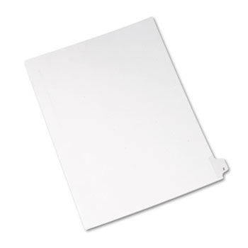 Allstate-Style Legal Side Tab Divider, Title: Z, Letter, White, 25/Pack