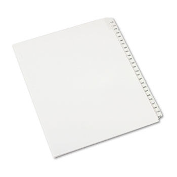 Allstate-Style Legal Side Tab Dividers, 25-Tab, 176-200, Letter, White, 25/Set