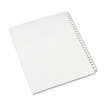 Allstate-Style Legal Side Tab Dividers, 25-Tab, 201-225, Letter, White, 25/Set