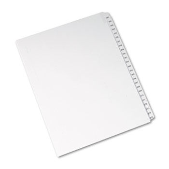 Allstate-Style Legal Side Tab Dividers, 25-Tab, 251-275 Letter, White, 25/Set