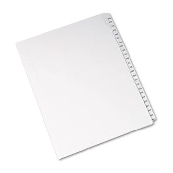 Allstate-Style Legal Side Tab Dividers, 25-Tab, 276-300, Letter, White, 25/Set