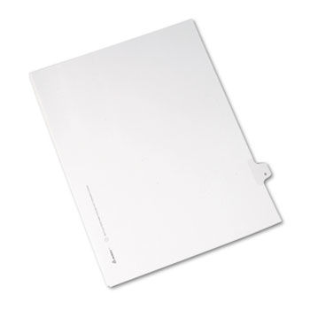 Allstate-Style Legal Side Tab Divider, Title: 6, Letter, White, 25/Pack