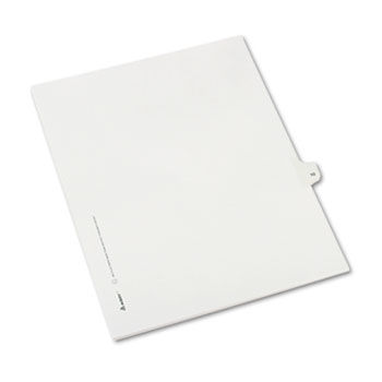 Allstate-Style Legal Side Tab Divider, Title: 10, Letter, White, 25/Pack