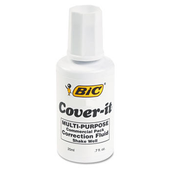 Cover-It Correction Fluid, 20 ml Bottle, White