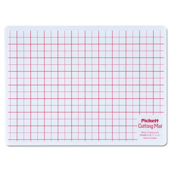 Self-Healing Cutting Mat, 8 1/2 x 12, White Translucent W/Red Lines