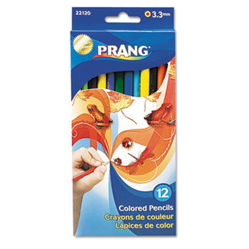 Prang Colored Wood Pencil Set, 3.3 mm, 12 Assorted Colors, 12 Pencils/Set