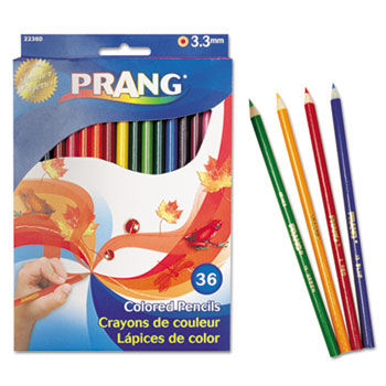 Colored Woodcase Pencils, 3.3 mm, 36 Assorted Colors/Set