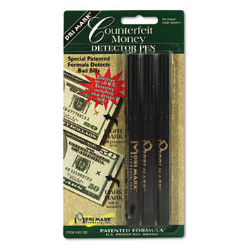 Smart Money Counterfeit Bill Detector Pen for Use w/U.S. Currency, 3/Pack