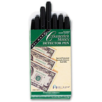 Smart Money Counterfeit Bill Detector Pen for Use w/U.S. Currency, Dozen