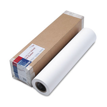 Somerset Velvet Paper Roll, 255 g, 24"" x 50 ft, White