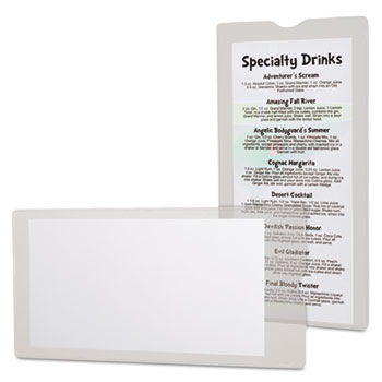 Utili-Jacs Heavy-Duty Clear Plastic Envelopes, 4 x 9, 50/Box