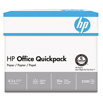 Office Paper, 92 Brightness, 20lb, 8-1/2 x 11, White, 2500 Sheets/Carton