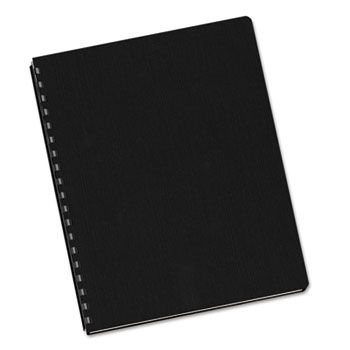 Linen Texture Binding System Covers, 11-1/4 x 8-3/4, Black, 200/Pack