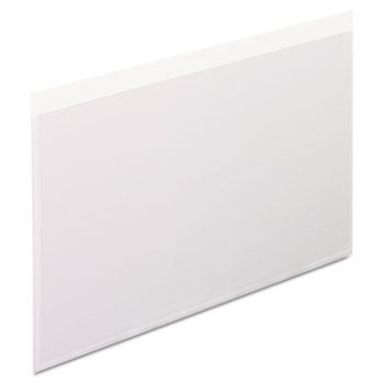 Self-Adhesive Vinyl Pockets, 5 x 8. Clear Front/White Backing, 100/Box