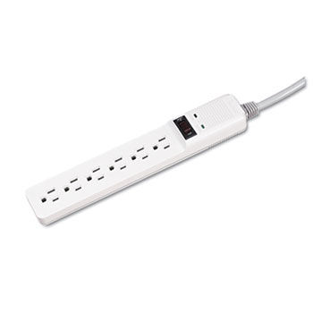 Basic Home/Office Surge Protector, 6 Outlets, 6ft Cord