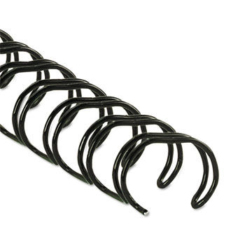 Wire Bindings, 1/4"" Diameter, 35 Sheet Capacity, Black, 25/Pack