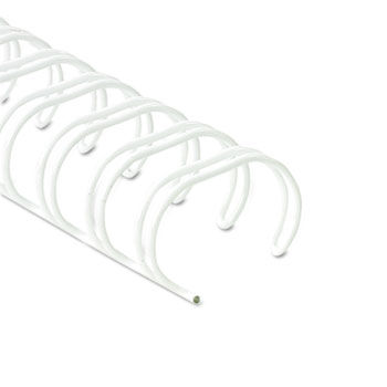 Wire Bindings, 1/4"" Diameter, 35 Sheet Capacity, White, 25/Pack