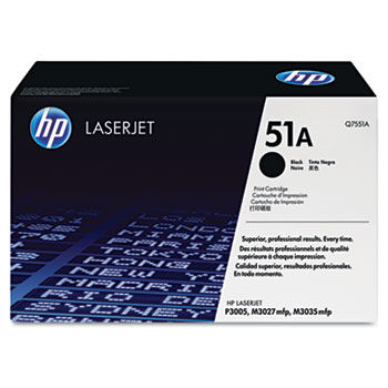 Q7551A (HP 51A) Toner, 6500 Page-Yield, Black