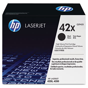 Q5942X (HP 42X) Toner, 20,000 Page-Yield, Black