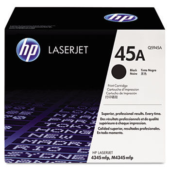 Q5945A (HP 45A) Toner, 18,000 Page-Yield, Black