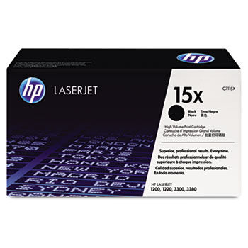 C7115X (HP 15X) Toner, 3500 Page-Yield, Black