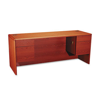 10700 Kneespace Credenza, 3/4 Height Pedestals, 72w x 24d x 29-1/2h, Henna CY