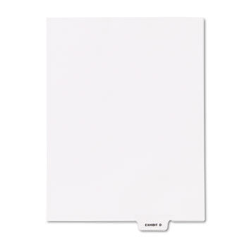 80000 Series Legal Index Dividers, Bottom Tab, Printed ""Exhibit D"", 25/Pack