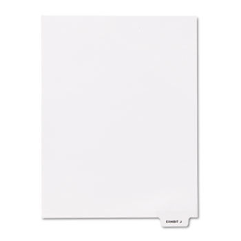 80000 Series Legal Index Dividers, Bottom Tab, Printed ""Exhibit J"", 25/Pack