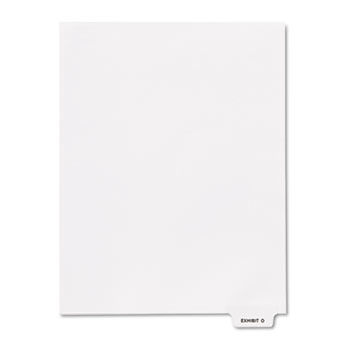 80000 Series Legal Index Dividers, Bottom Tab, Printed ""Exhibit O"", 25/Pack