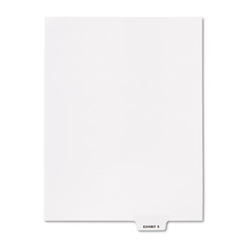 80000 Series Legal Index Dividers, Bottom Tab, Printed ""Exhibit S"", 25/Pack