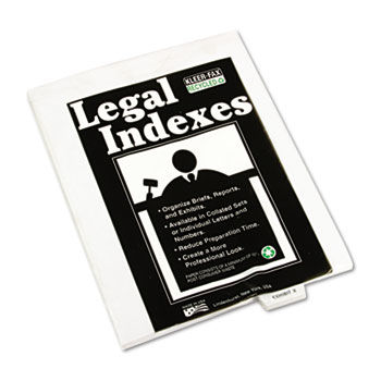 80000 Series Legal Index Dividers, Bottom Tab, Printed ""Exhibit X"", 25/Pack