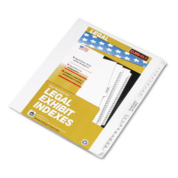 80000 Series Legal Exhibit Index Dividers, 1/25 Cut Tabs, Printed ""1""-""25""