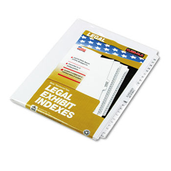 80000 Series Legal Exhibit Index Dividers, 1/25 Cut Tabs, Printed ""26""-""50""